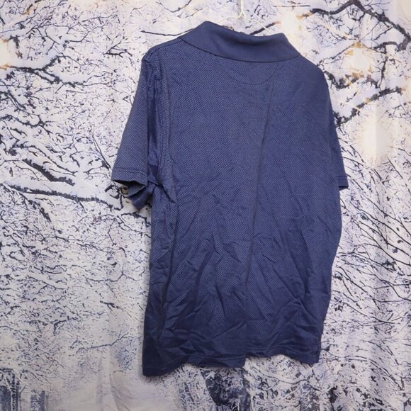 INDIGO PIQUE POLO L 42-44 George Blue Casual Basic Work Office Golf Tennis Navy - Picture 6 of 9